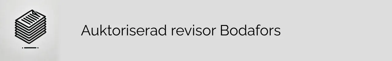 Auktoriserad revisor Bodafors